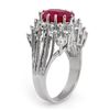 Image 2 : 4.62 ctw Ruby & Diamond Ring 18k White Gold - REF-160W2H