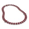 Image 2 : 66.67 ctw Ruby & Diamond Necklace 14K White Gold - REF-718N2F