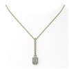 Image 1 : 1.6 ctw Emerald Cut Diamond Designer Necklace 18K Yellow Gold - REF-389K8Y