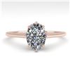 Image 1 : 1.0 ctw VS/SI Oval Diamond Engagment Ring 18k Rose Gold - REF-315F2M