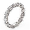 Image 2 : 3.38 ctw Pear Cut Diamond Eternity Ring 18K White Gold - REF-463M5G