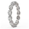 Image 3 : 3.38 ctw Pear Cut Diamond Eternity Ring 18K White Gold - REF-463M5G