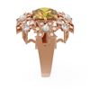 Image 2 : 6.96 ctw Canary Citrine & Diamond Ring 18K Rose Gold - REF-169Y5X