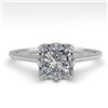 Image 1 : 1.0 ctw VS/SI Princess Diamond Engagment Ring 18k White Gold - REF-322X5A