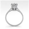 Image 3 : 1.0 ctw VS/SI Princess Diamond Engagment Ring 18k White Gold - REF-322X5A