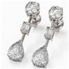 Image 1 : 3.5 ctw Pear Cut Diamond Designer Earrings 18K White Gold - REF-764A3N