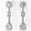 Image 2 : 3.5 ctw Pear Cut Diamond Designer Earrings 18K White Gold - REF-764A3N
