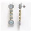 Image 2 : 10.82 ctw Aquamarine & Diamond Earrings 14K Yellow Gold - REF-242Y2X