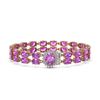 Image 1 : 24.82 ctw Amethyst & Diamond Bracelet 14K Rose Gold - REF-218R2K
