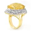 Image 2 : 37.75 ctw Citrine & Diamond Ring 14k Yellow Gold - REF-400Y2X