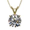 Image 1 : 1.50 ctw Certified Quality Diamond Necklace 10k Yellow Gold - REF-224A8N