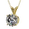 Image 2 : 1.50 ctw Certified Quality Diamond Necklace 10k Yellow Gold - REF-224A8N