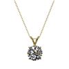 Image 3 : 1.50 ctw Certified Quality Diamond Necklace 10k Yellow Gold - REF-224A8N