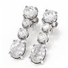 Image 3 : 4.52 ctw Oval Diamond Earrings 18K White Gold - REF-902M2G