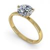 Image 1 : 1.01 ctw Certified VS/SI Diamond Engagment Ring Martini 18k Yellow Gold - REF-298X5A
