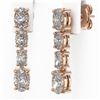 Image 3 : 3.74 ctw Oval Diamond Earrings 18K Rose Gold - REF-586M3G