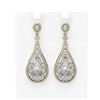 Image 1 : 5.93 ctw Diamond & Pearl Earrings 18K Yellow Gold - REF-612G4W