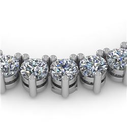 45 ctw 3 Prong Diamond Riviera Necklace 14K White Gold - REF-6395R5K