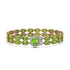 Image 1 : 26.52 ctw Peridot & Diamond Bracelet 14K Rose Gold - REF-244R8K