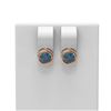 Image 1 : 3 ctw Intense Blue Diamond Earrings 18K Rose Gold - REF-574W5H