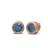 Image 2 : 3 ctw Intense Blue Diamond Earrings 18K Rose Gold - REF-574W5H