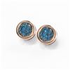 Image 3 : 3 ctw Intense Blue Diamond Earrings 18K Rose Gold - REF-574W5H