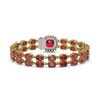 Image 3 : 17.35 ctw Tourmaline & Diamond Bracelet 14K Yellow Gold - REF-245W5H