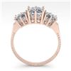 Image 3 : 2.0 ctw Past Present Future VS/SI Princess Diamond Ring 18k Rose Gold - REF-435F2M