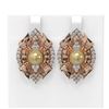 Image 1 : 3 ctw Diamond & Pearl Earrings 18K Rose Gold - REF-299K3Y