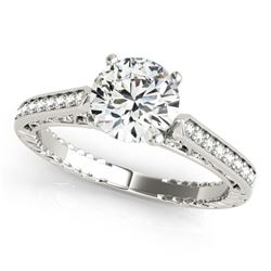 0.5 ctw Certified VS/SI Diamond Antique Ring 18k White Gold - REF-60K5Y