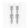 Image 1 : 3.88 ctw Diamond Earrings 18K Rose Gold - REF-584H8R