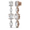 Image 2 : 3.88 ctw Diamond Earrings 18K Rose Gold - REF-584H8R