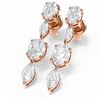 Image 3 : 3.88 ctw Diamond Earrings 18K Rose Gold - REF-584H8R