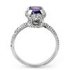 Image 2 : 1.90 ctw Tanzanite & Diamond Ring 18k White Gold - REF-86M4G