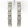 Image 2 : 3.12 ctw Oval Cut Diamond Designer Earrings 18K Yellow Gold - REF-299F2M