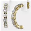 Image 3 : 3.12 ctw Oval Cut Diamond Designer Earrings 18K Yellow Gold - REF-299F2M