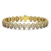 Image 1 : 12.2 ctw Pear Cut Diamond Micro Pave Bracelet 18K Yellow Gold - REF-1025H8R