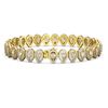 Image 2 : 12.2 ctw Pear Cut Diamond Micro Pave Bracelet 18K Yellow Gold - REF-1025H8R