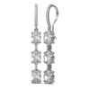 Image 2 : 4.99 ctw Oval Diamond Earrings 18K White Gold - REF-889W2H
