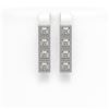 Image 1 : 4.7 ctw Princess Cut Diamond Micro Pave Earrings 18K White Gold - REF-393G4W