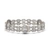 Image 1 : 14.86 ctw Rare Oval Diamond Bracelet 18K White Gold - REF-2152M8G