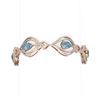 Image 1 : 15.67 ctw Blue Topaz & Diamond Bracelet 18K Rose Gold - REF-601K3Y