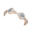 Image 2 : 15.67 ctw Blue Topaz & Diamond Bracelet 18K Rose Gold - REF-601K3Y