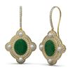 Image 2 : 9.96 ctw Emerald & Diamond Earrings 18K Yellow Gold - REF-336K4Y