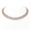 Image 1 : 44.45 ctw Morganite & Diamond Necklace 10K Rose Gold - REF-709H3R