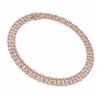 Image 2 : 44.45 ctw Morganite & Diamond Necklace 10K Rose Gold - REF-709H3R