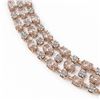 Image 3 : 44.45 ctw Morganite & Diamond Necklace 10K Rose Gold - REF-709H3R