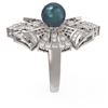 Image 2 : 2 ctw Diamond & Pearl Ring 18K White Gold - REF-253H3R