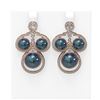 Image 1 : 2.61 ctw Diamond & Pearl Earrings 18K Rose Gold - REF-298W4H