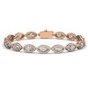 Image 1 : 12.16 ctw Marquise Cut Diamond Micro Pave Bracelet 18K Rose Gold - REF-1692X3A